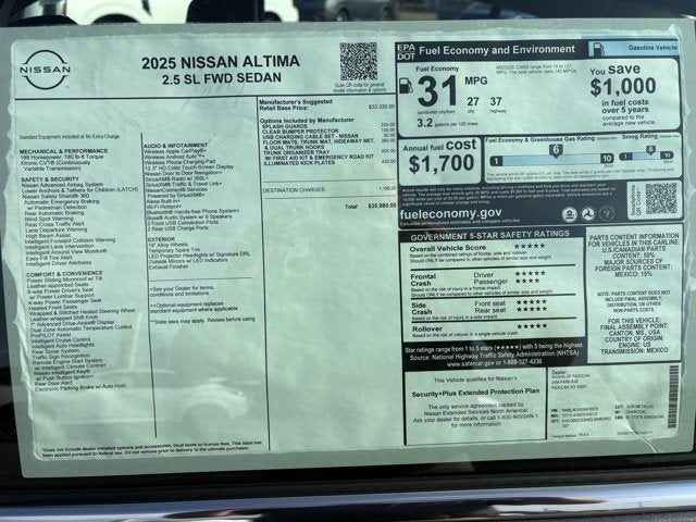 2025 Nissan Altima SL