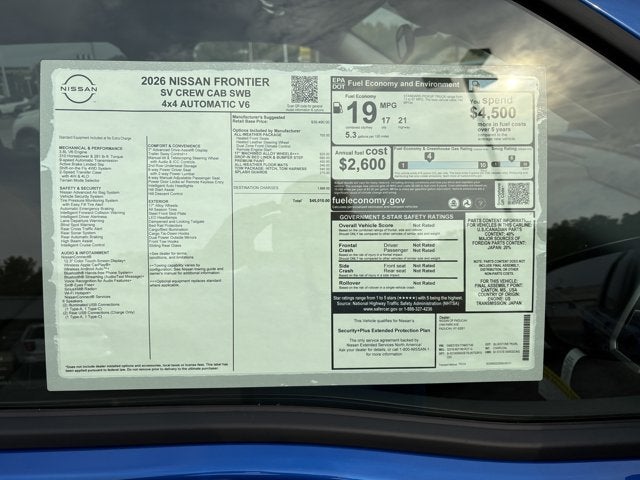 2026 Nissan Frontier SV