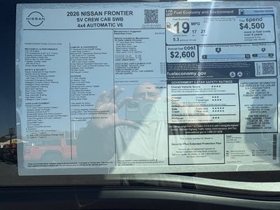 2026 Nissan Frontier SV