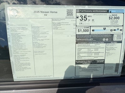 2025 Nissan Versa SV