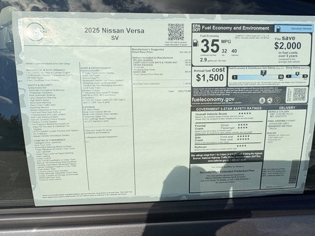 2025 Nissan Versa SV