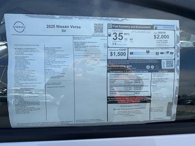 2025 Nissan Versa SV