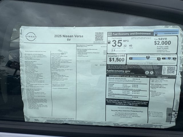 2025 Nissan Versa SV