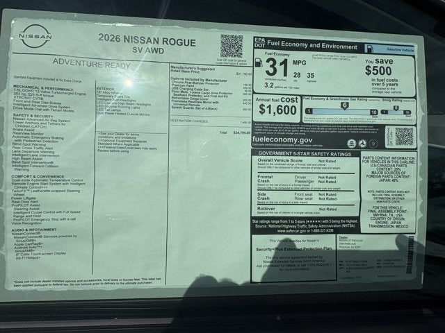 2026 Nissan Rogue SV