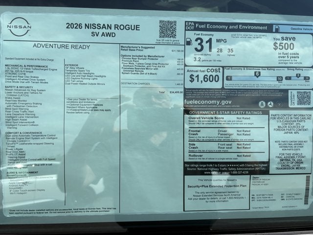 2026 Nissan Rogue SV