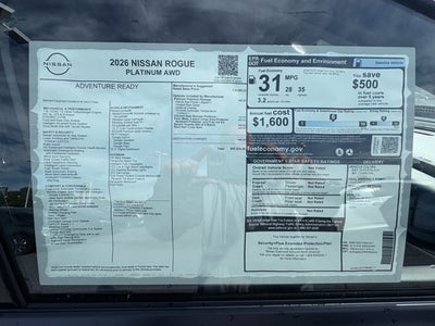 2026 Nissan Rogue Platinum